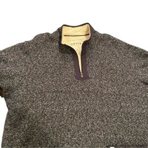 Orvis Blue 1:4 Zip Pullover Sweater Sherpa Lined Size XXL